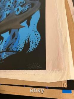 Pearl Jam Shark Poster Spain Portugal Madrid Lisbon 2006 Klausen SIGNED SN