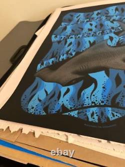 Pearl Jam Shark Poster Spain Portugal Madrid Lisbon 2006 Klausen SIGNED SN
