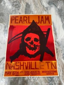 Pearl Jam Show Print Poster Bridgestone Arena Nashville 5/6/25 Night 1