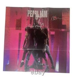 Pearl Jam Signed Ten CD Cover Poster 15x15 Eddie Vedder McCready Krusen x3