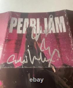 Pearl Jam Signed Ten CD Cover Poster 15x15 Eddie Vedder McCready Krusen x3