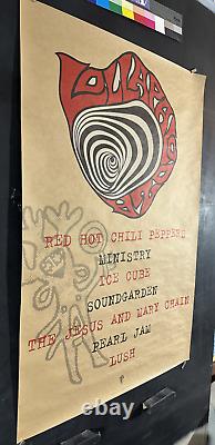 Pearl Jam Soundgarden RHCP Ministry 1992 Lollapalooza Promo Poster 36x24 MINT