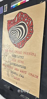 Pearl Jam Soundgarden RHCP Ministry 1992 Lollapalooza Promo Poster 36x24 MINT