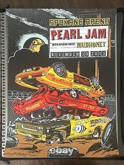 Pearl Jam Spokane WA 11/30/13 Poster Mudhoney Faile Spokane Arena