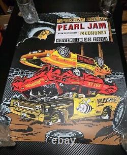 Pearl Jam Spokane WA 2013 Screenprint Poster Faile NM VERY Cool Thick RARE