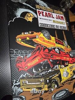 Pearl Jam Spokane WA 2013 Screenprint Poster Faile NM VERY Cool Thick RARE