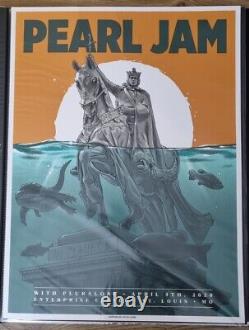 Pearl Jam St. Louis 2020 Poster Postponed Show Ian Williams NM+