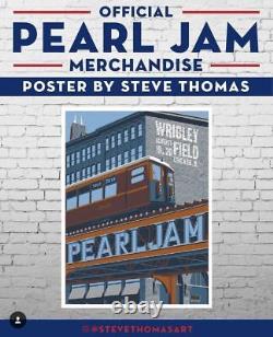 Pearl Jam Steve Thomas Wrigley concert poster 2018