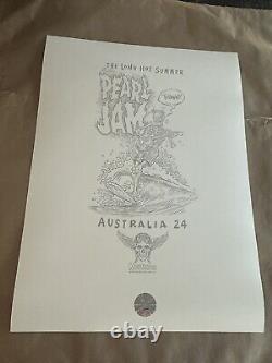 Pearl Jam Sydney Australia 11/21/2024 Concert Event Poster Ben Brown