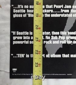 Pearl Jam Ten 1992 Original Double Sided Promo Poster Epic Stickman Eddie Vedder