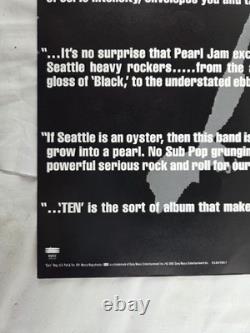 Pearl Jam Ten 1992 Original Double Sided Promo Poster Epic Stickman Eddie Vedder