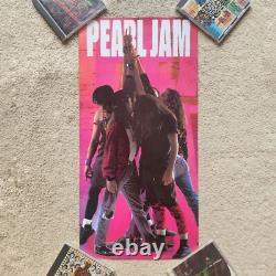 Pearl Jam Ten 2 Sided 1991 promo poster Rare Original promotional Rock PJ Vedder