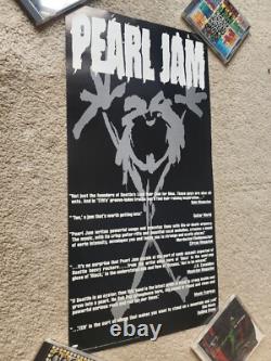Pearl Jam Ten 2 Sided 1991 promo poster Rare Original promotional Rock PJ Vedder