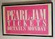 Pearl Jam-tickets Contest Posterrare1994 Detroit Free Press-stub-news Clipping