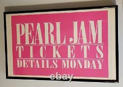 Pearl Jam-Tickets Contest PosterRARE1994 Detroit Free Press-Stub-News Clipping