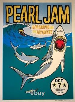 Pearl Jam Tour Poster Ft. Lauderdale 1996 RARE NM