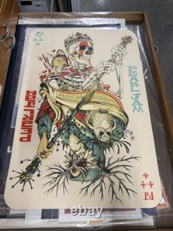 Pearl Jam Tyler Stout Jeff Soto Belgium 2012 Double Sided Poster 24x30