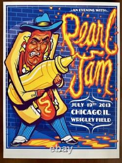 Pearl Jam Wrigley 2013 Poster Munk One Hot Dog