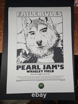 Pearl Jam Wrigley Field 2016 Poster Faile Enjoy The Ride