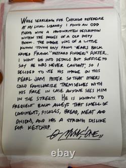 Pearl Jam Wrigley Field Chicago 2013 Poster Munk One AP/100 Signed Numbered