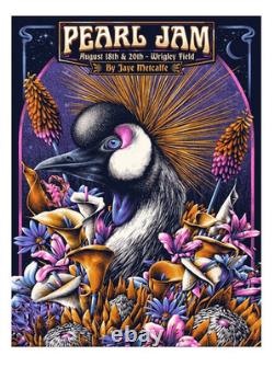 Pearl Jam Wrigley Field Concert Poster August 18th & 20th By Jaye Metcalfe