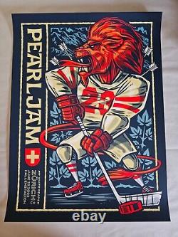 Pearl Jam Zurich 2022 Official Switzerland Poster by Travis Price
