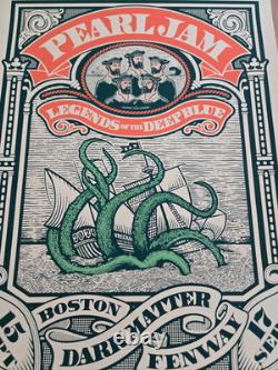 Pearl Jam poster Boston AMES 9/15+17/24 Artist's Edition S/N xx/180