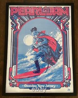 Pearl Jam poster Camden NJ Freedom Mortgage Pavilion 9/14/2022 Framed