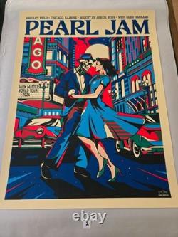 Pearl Jam poster Chicago 8/29+31/24 AP Variant xx/300 Van Orton
