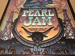 Pearl Jam poster Oklahoma'22 AE Munk One Mint Sperry Klausen Emek Phish Vedder