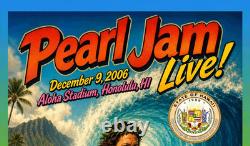 Pearl Jam super rear Hawaii, December 9, 2006, signature poster print