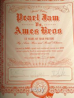 Pearl Jam vs Ames Bros Poster Book Artist Signed Free Shipping