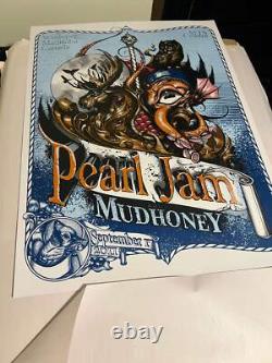 Pearl Jam w Mudhoney September 17th 2011 Sinkins poster 18x24