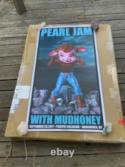 Pearl Jam with Mudhoney Poster September 25th 2011 Very Fine Condition