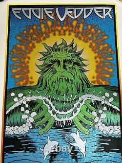 RARE Chuck Sperry Eddie Vedder Emek Poster Long Beach 2011 LOOK Pearl Jam