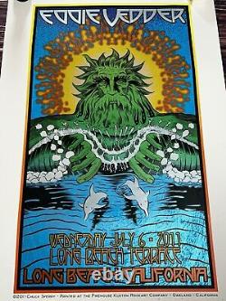 RARE Chuck Sperry Eddie Vedder Emek Poster Long Beach 2011 LOOK Pearl Jam