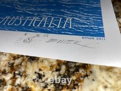 RARE Eddie Vedder March 20 2011 Poster Sydney Australia Signed & Doodled by Emek