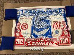 RARE Pearl Jam Philadelphia Made In America 2012 Poster Ames Bros Variant S/N