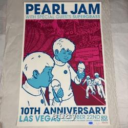 RARE Pearl Jam Poster Las Vegas 2000 Artist Edition Signed Numbered Ames Print