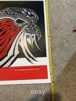 RARE Pearl Jam poster 2009 Christchurch New Zealand Tour