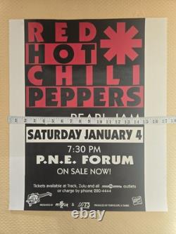 RARE Vintage PEARL JAM POSTER Red Hot Chili Peppers-Vancouver 1992 HOLY GRAIL