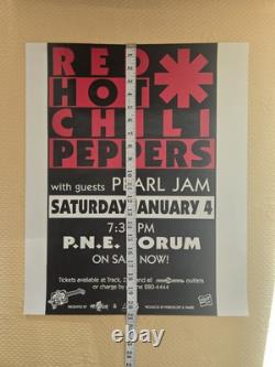 RARE Vintage PEARL JAM POSTER Red Hot Chili Peppers-Vancouver 1992 HOLY GRAIL