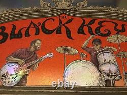 Rare Emek Black Keys Foil Poster Charlotte 2012 Sperry Pearl Jam Dave Matthews