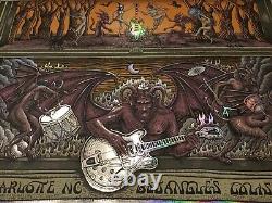 Rare Emek Black Keys Foil Poster Charlotte 2012 Sperry Pearl Jam Dave Matthews