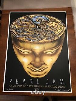 Rare Emek Pearl Jam poster Portland 2013 ARTIST ED 9/100 Klausen AP AE Sperry U2