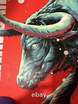 Red Pearl Jam Poster 9/15 Vedder Bull Fort Worth Poster Austin PJ Sticker Bonus