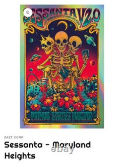 SESSANTA Poster Maryland Heights MO 5/31/25 Foil Edition AE Signed #/30 Sold Out