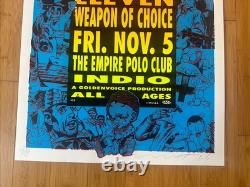 SIGNED TAZ 1993 PEARL JAM CONCERT POSTER LA Los Angeles Indio Empire Polo Club