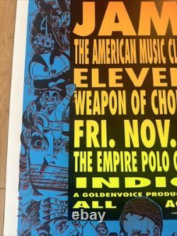 SIGNED TAZ 1993 PEARL JAM CONCERT POSTER LA Los Angeles Indio Empire Polo Club