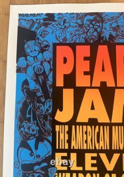SIGNED TAZ 1993 PEARL JAM CONCERT POSTER LA Los Angeles Indio Empire Polo Club